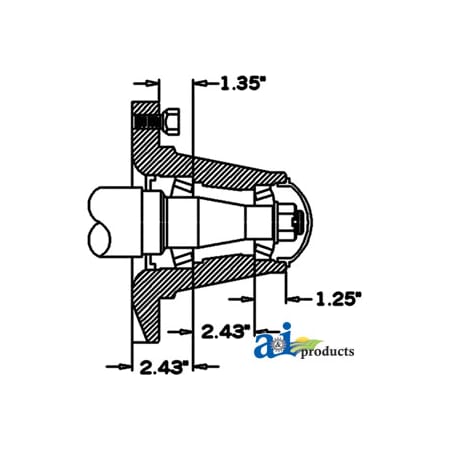 A & I Products Hub & Spindle Assy. (8 Bolt) 11.6" x13.7" x11.3" A-HS579088